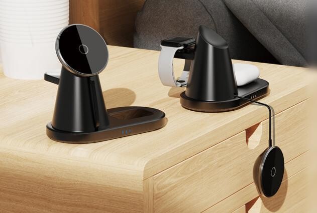 Smart Life Wholesale Private Mold All In One Qi Cargador inalambrico rapido Muelle multifuncion Universal Phone Wireless Charge