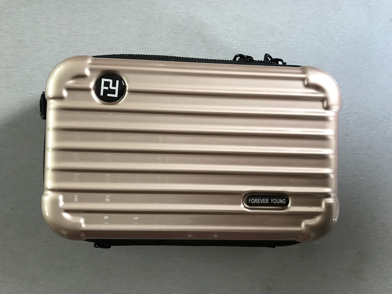 Waterproof Multi pattern hard shell ABS PC makeup cosmetic bag case travel toiletry bag with shoulder straps beauty case