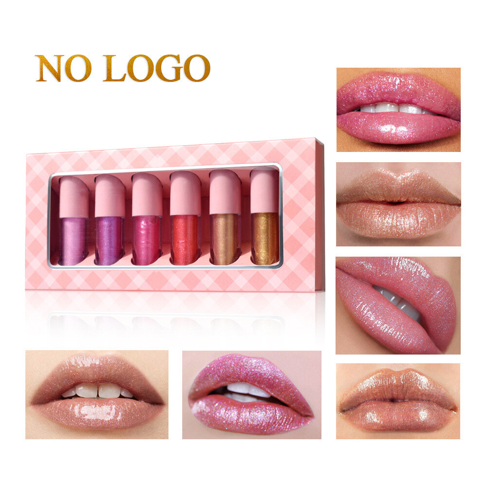 New Arrival 6Color 6Pcs Matte Liquid Lipstick Makeup Set Small Lip Gloss Tubes Mini Lipsticks Custom Private Label