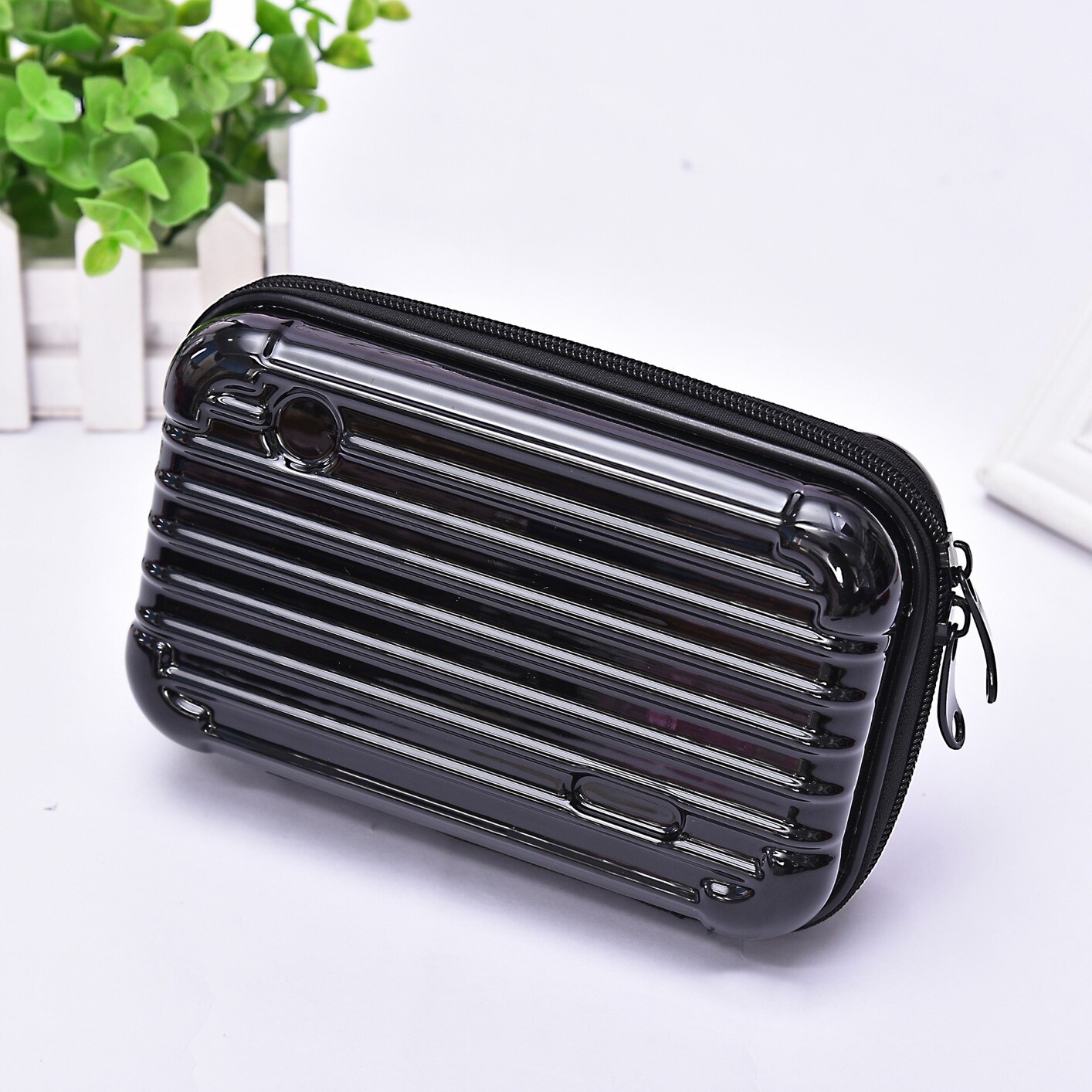 Waterproof Multi pattern hard shell ABS PC makeup cosmetic bag case travel toiletry bag with shoulder straps beauty case