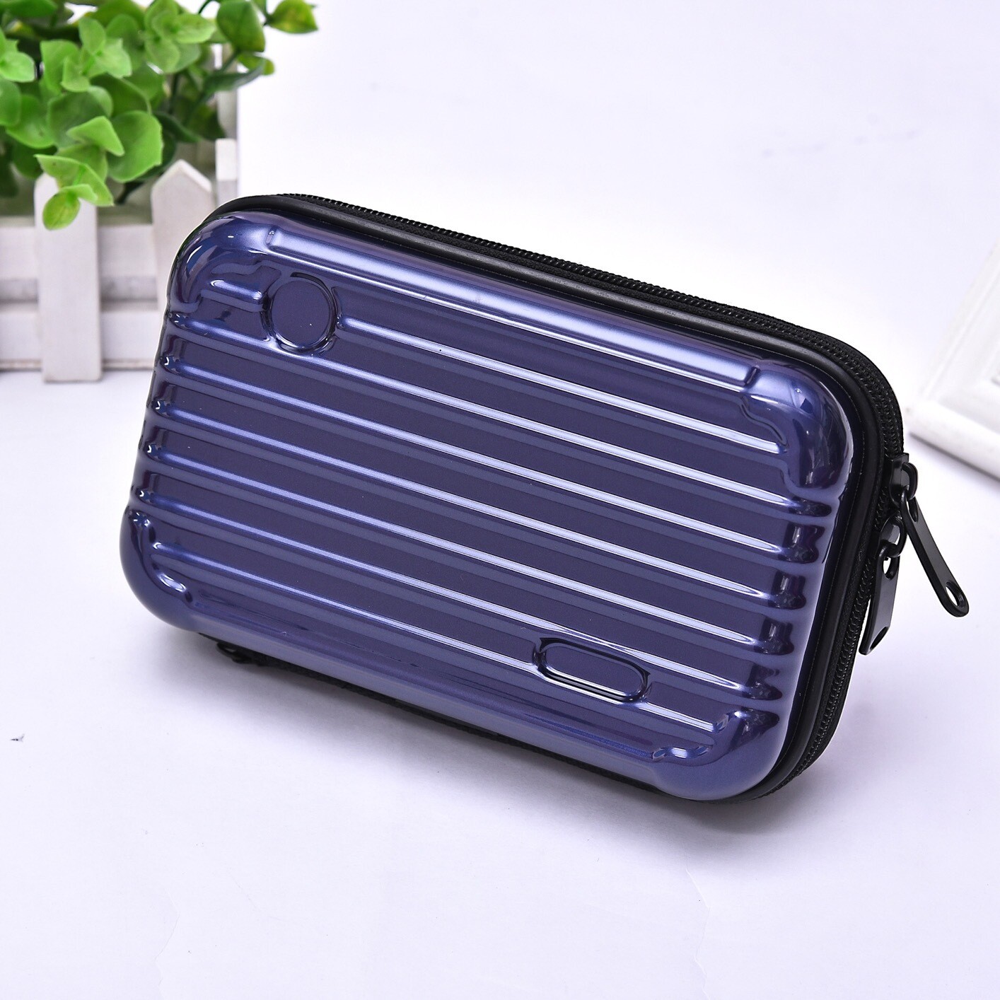 Waterproof Multi pattern hard shell ABS PC makeup cosmetic bag case travel toiletry bag with shoulder straps beauty case