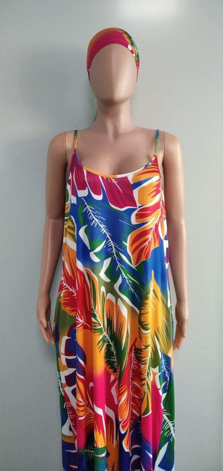 summer dress 2022 plus size women clothing Colorful Stripe Print resort style suspenders plus size Maxi dress
