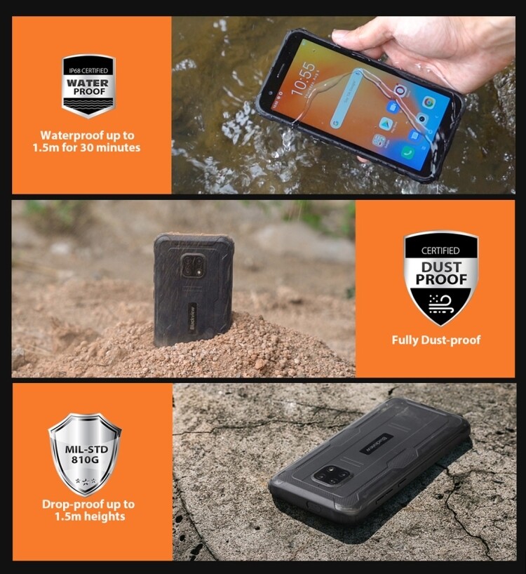 Global Version 32GB Rugged Mobile Phone Blackview BV4900 Phones Celular 5580mAh Smartphone