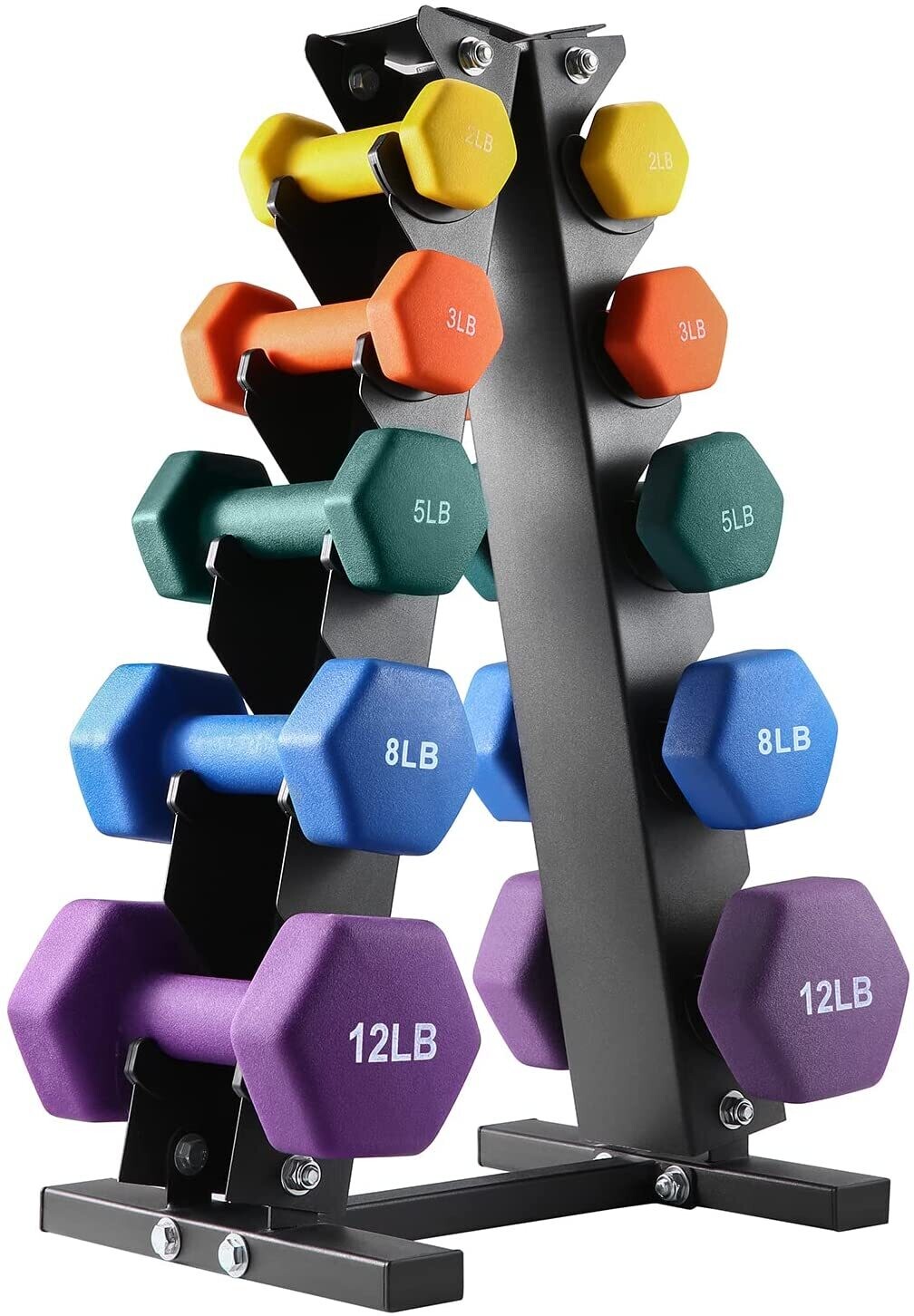 Hexagon dumbbell Weight Set - Neoprene hand weight - Hexagon hand weight Neoprene dumbbell combination