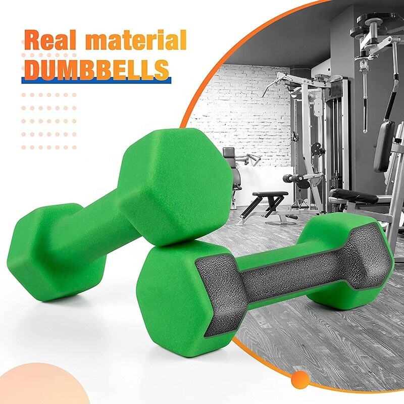 Hexagon dumbbell Weight Set - Neoprene hand weight - Hexagon hand weight Neoprene dumbbell combination