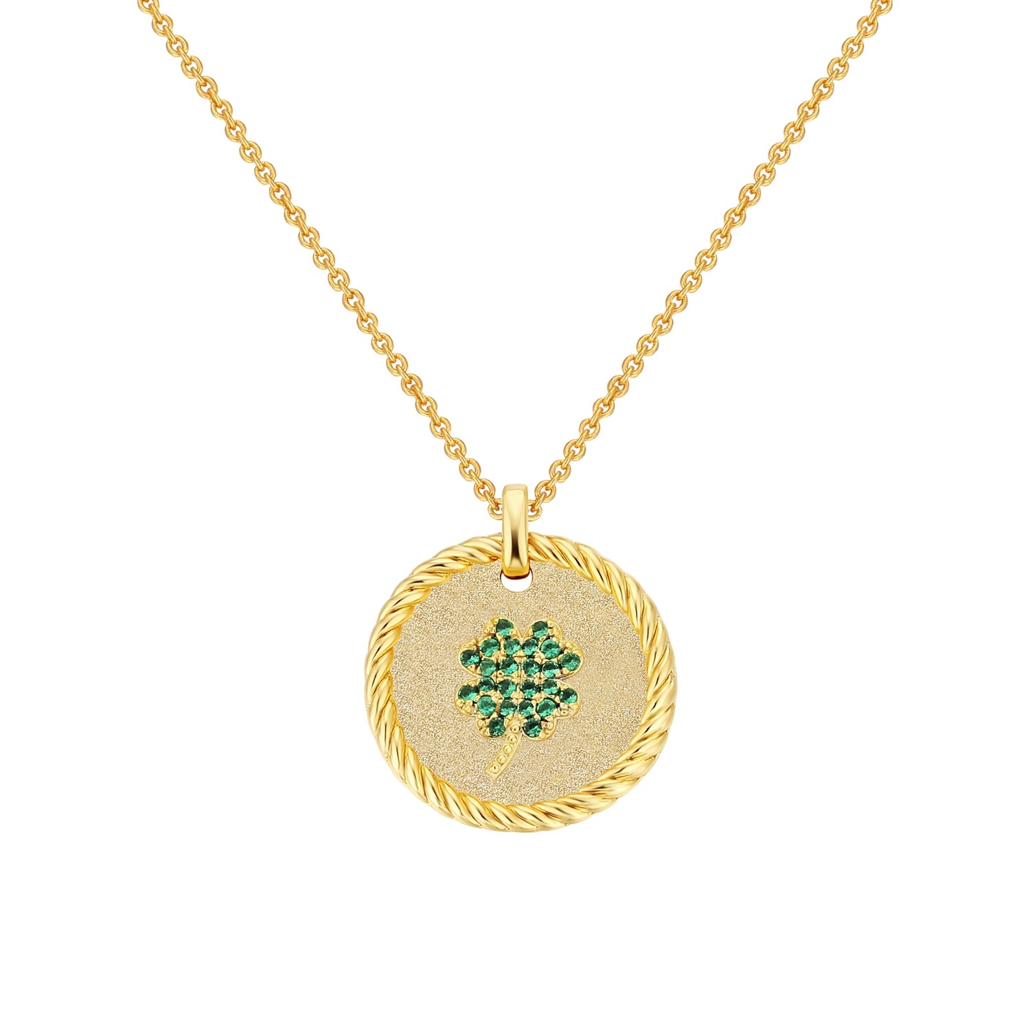 KRKC Moon and Stars 5A Zircon 925 Sterling silver 18K Real Gold Medallion Coin Pendant Necklace for Women