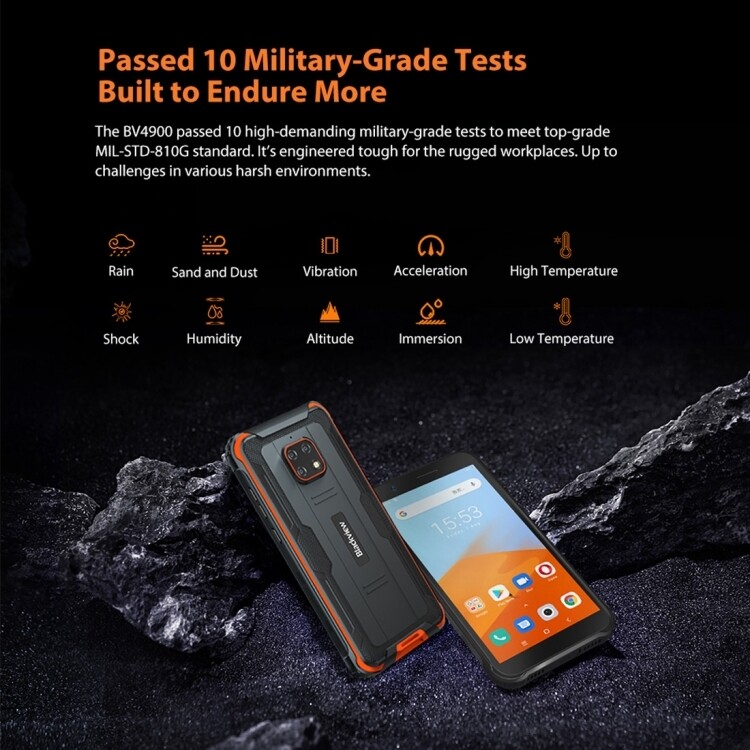Global Version 32GB Rugged Mobile Phone Blackview BV4900 Phones Celular 5580mAh Smartphone