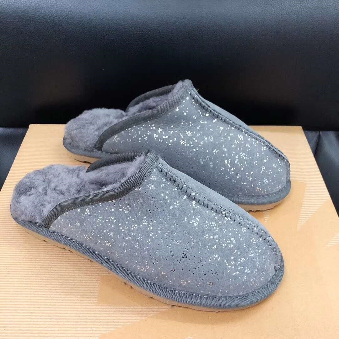 Women winter home slippers ladies fur warm slides indoor soft casual shoes for women design slipper