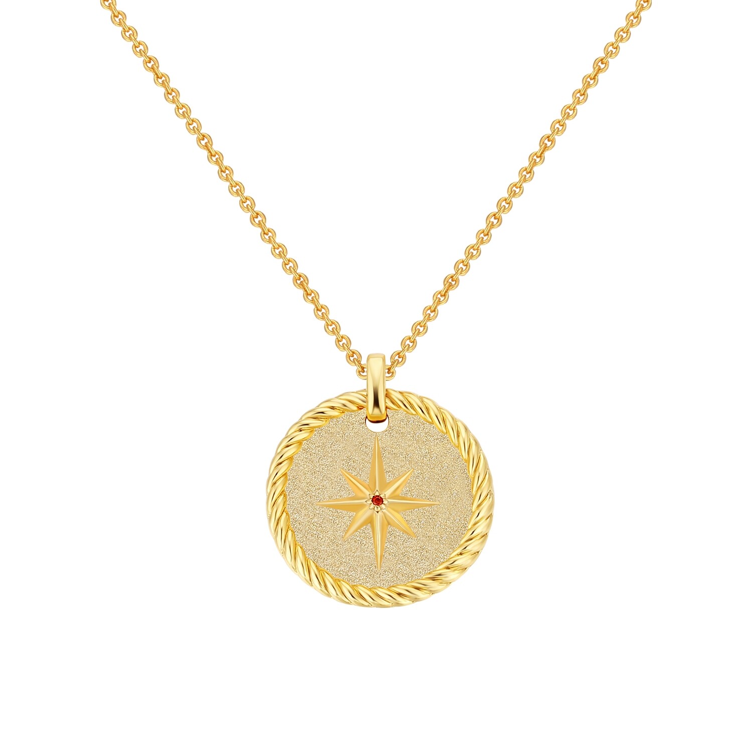 KRKC Moon and Stars 5A Zircon 925 Sterling silver 18K Real Gold Medallion Coin Pendant Necklace for Women