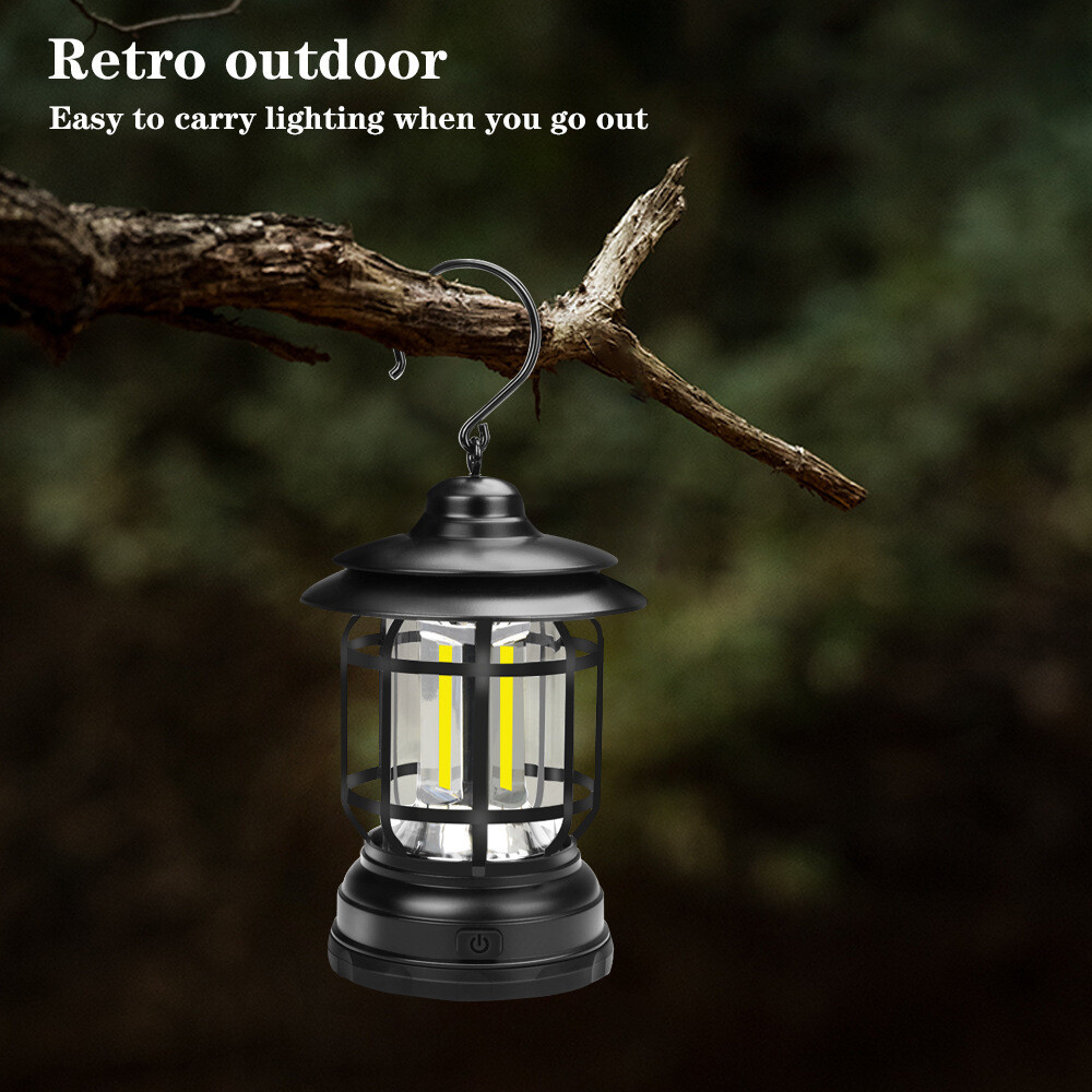 Outdoor Camping Tent Lamp Multi-function Retro Hanging Horse Lamp