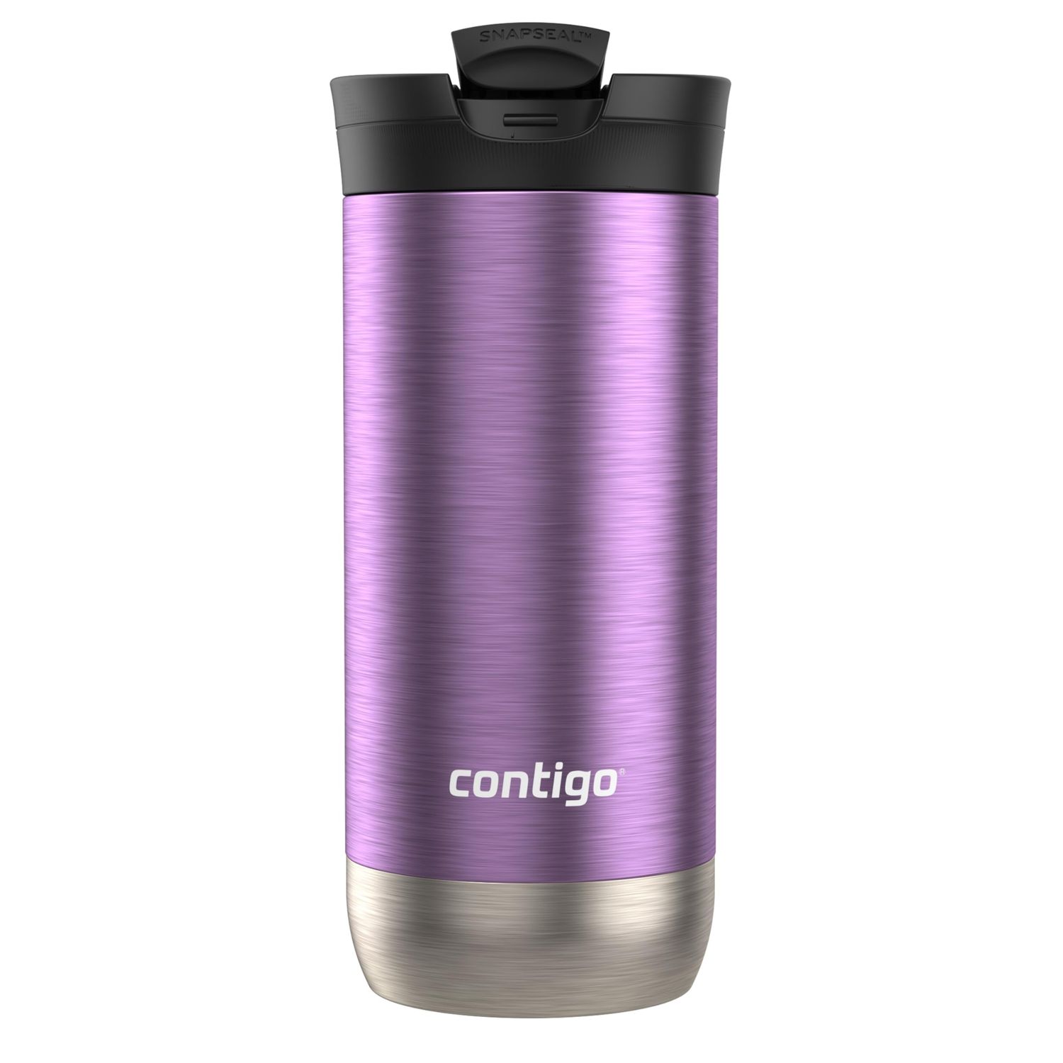 Contigo Huron 2.0 Stainless Steel Travel Mug with Leak-Proof SnapSeal Lid, Vacuum-Insulated Tumbler for Coffee and Tea, Licorice, 16 oz (473 mL)