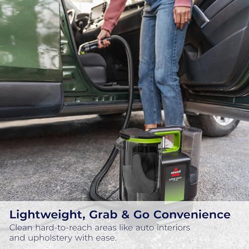 BISSELL Little Green Proheat Portable Deep Cleaner/Spot Cleaner and Car/Auto Detailers with Self-Cleaning HydroRinse Tool for Carpet and Upholstery, 2513E
