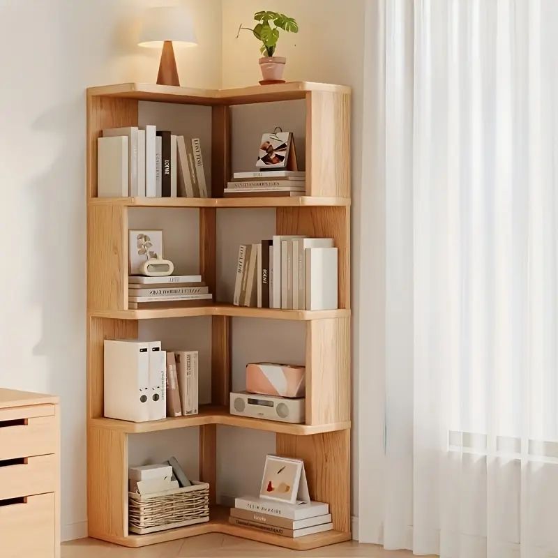 Multifunctional Solid Wood Storage Rack  Floor Corner Cabinet