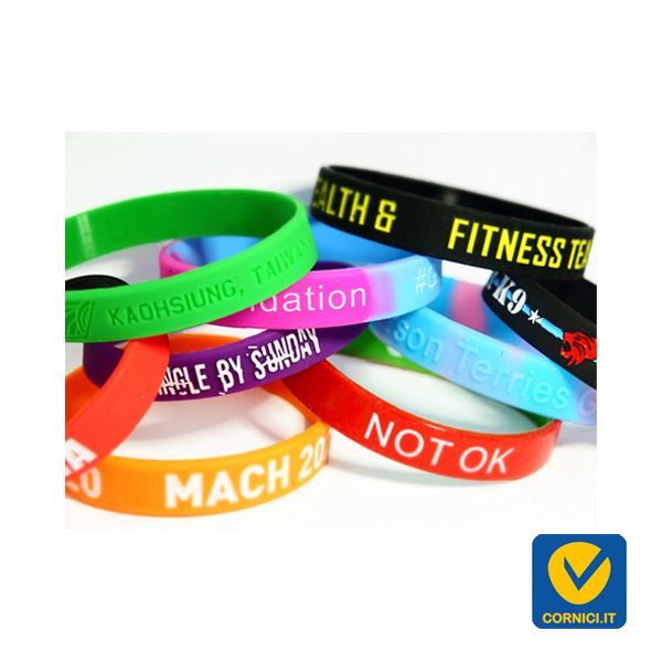 BRACCIALETTI IN GOMMA PERSONALIZZATI