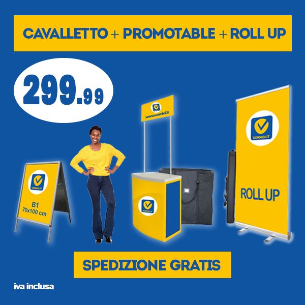CAVALLETTO + PROMOTABLE + ROLL UP | offerta combo
