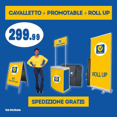 CAVALLETTO + PROMOTABLE + ROLL UP | offerta combo