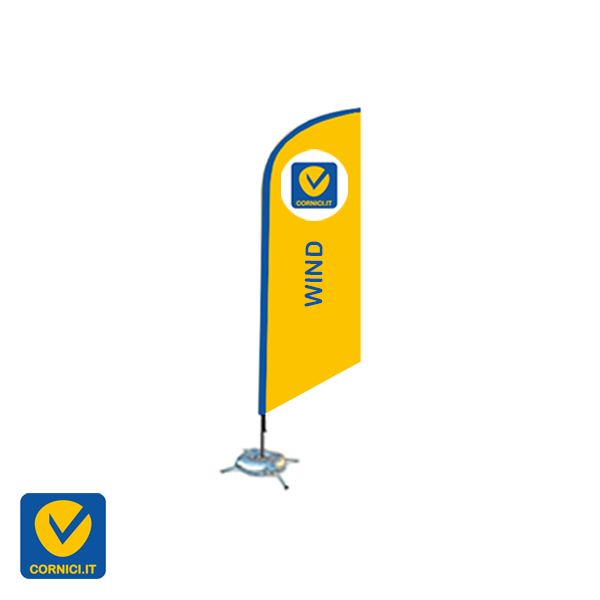 BANDIERA WIND | con base a croce