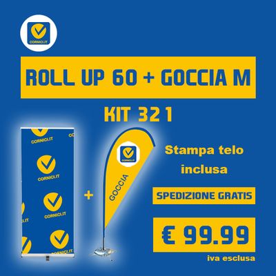 BANDIERA (S) + ROLL UP 60 | KIT 321