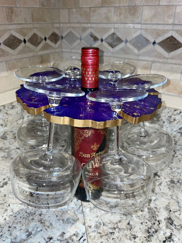 Wine &amp; Wine Glass Holder