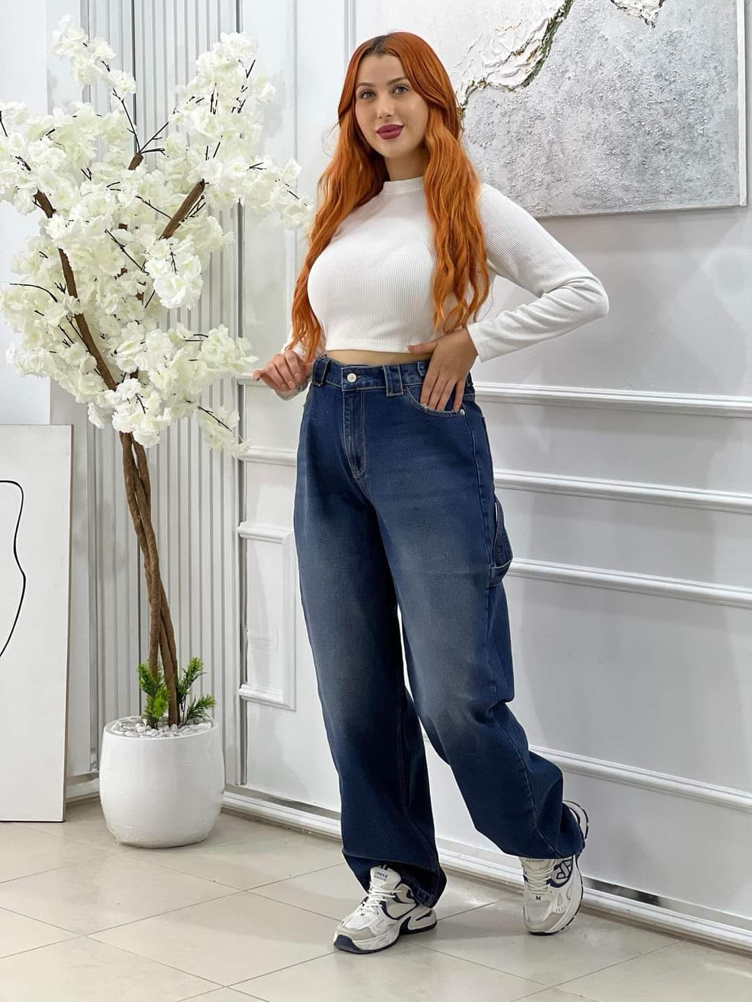 Jeans femme baggy