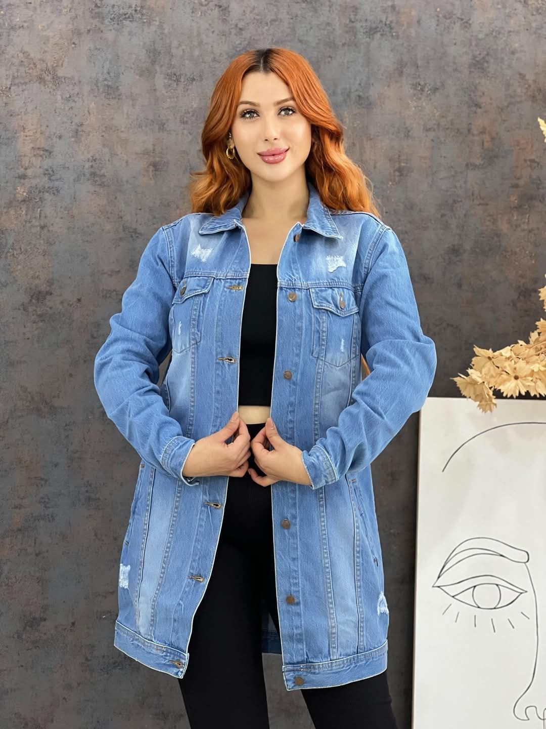 Veste jeans bleu clair