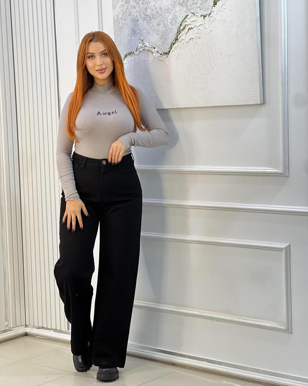 Jeans large noir