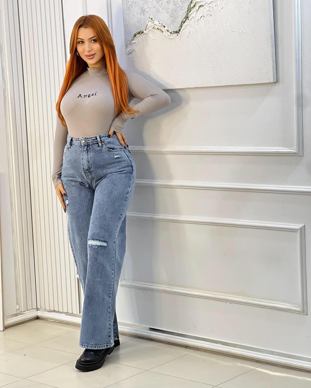 Jeans large noir