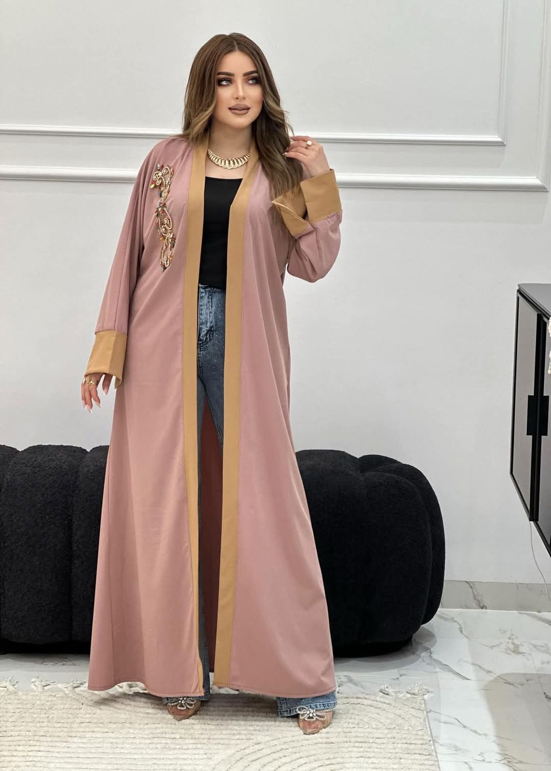 Abaya à perles