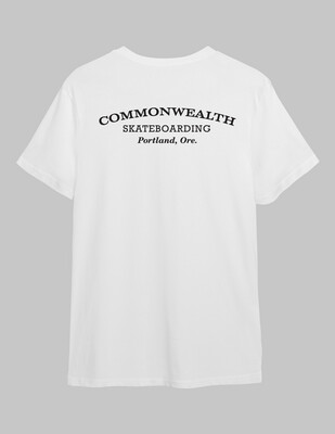 Commonwealth Center Script T-Shirt - White