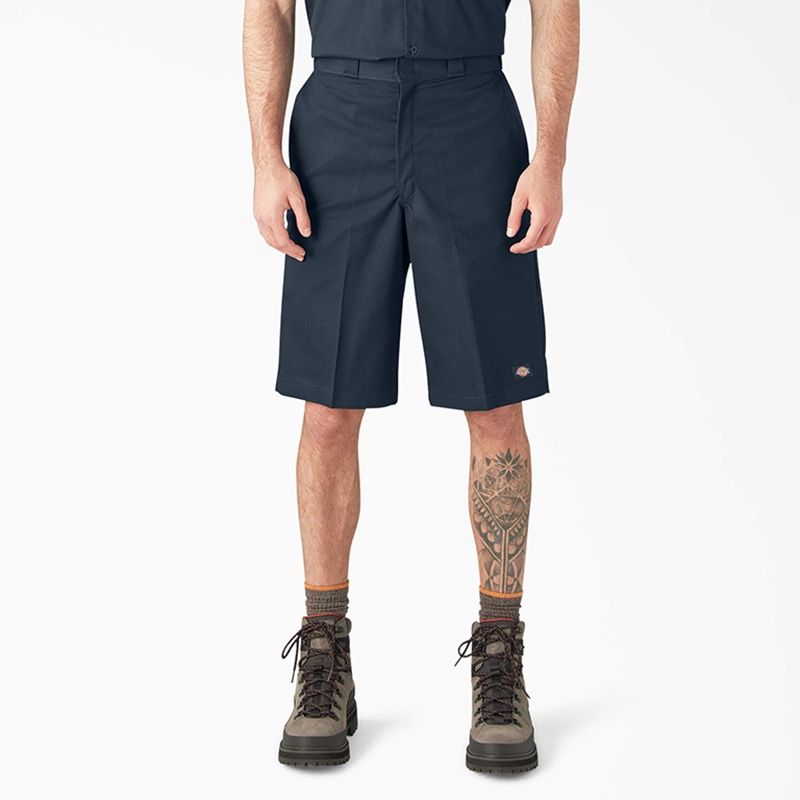 Dickies Loose Fit Twill Work Shorts, 13", Dark Navy