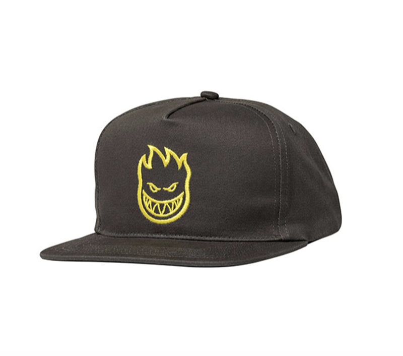 Spitfire - Bighead Snapback Charcoal/Yellow
