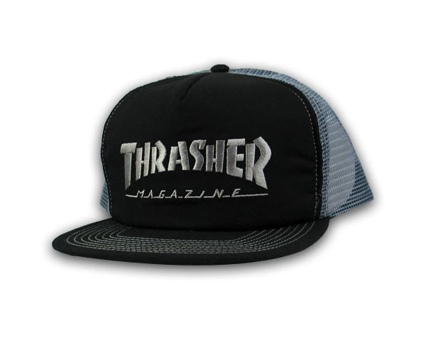 Thrasher - EMB Logo Mesh Hat Black/Grey