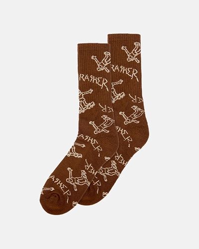 Thrasher - Gonz Socks - Brown