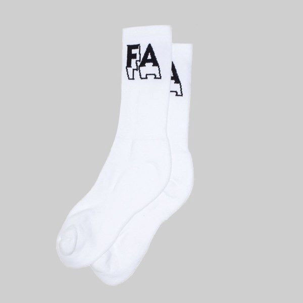FA - 3D Logo Socks - White