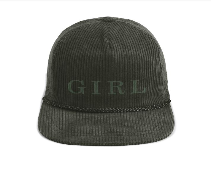 Girl - Serif 5 Panel Cord Hat - Green