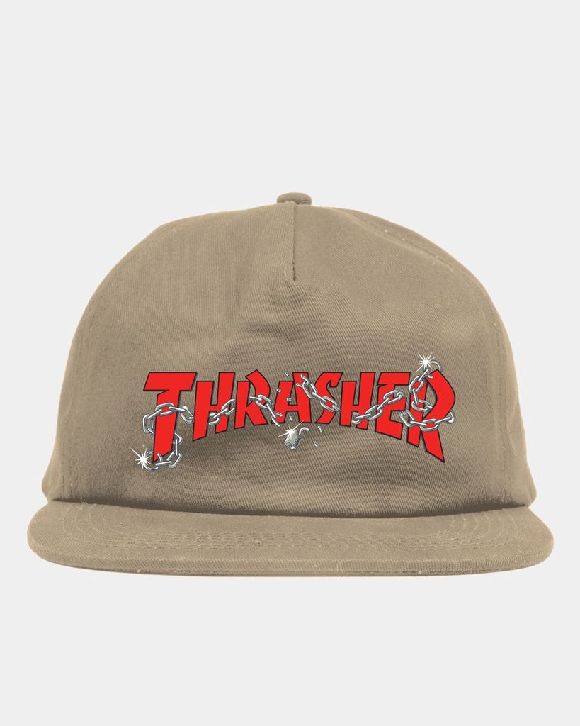Thrasher - Chains Snapback Hat Khaki