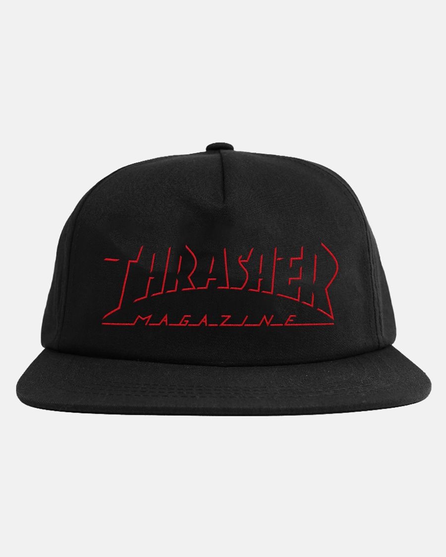 Thrasher - Shadow Mag Logo Snapback - Black