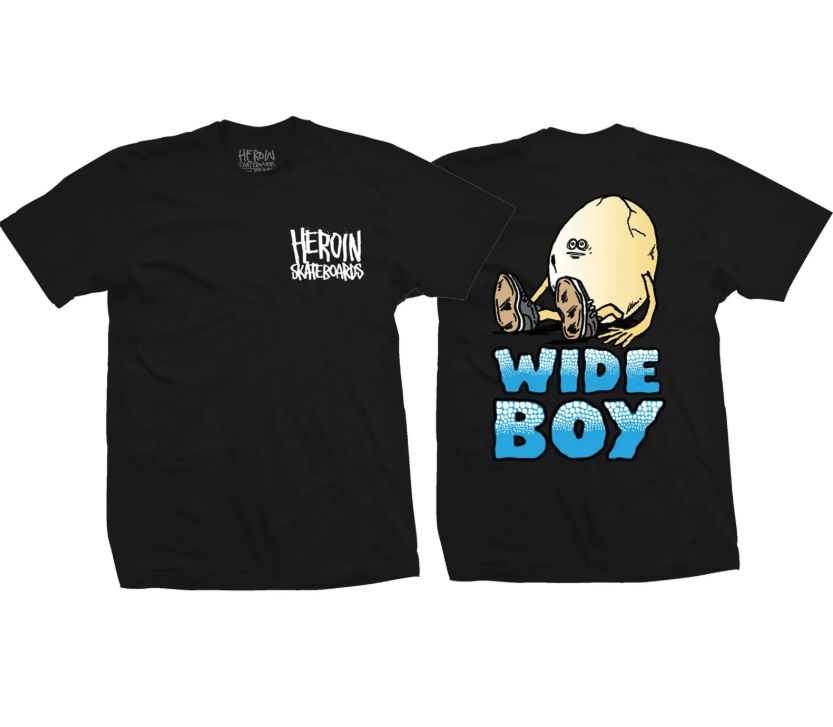 Heroin - Wide Boy Tee - Black - Medium