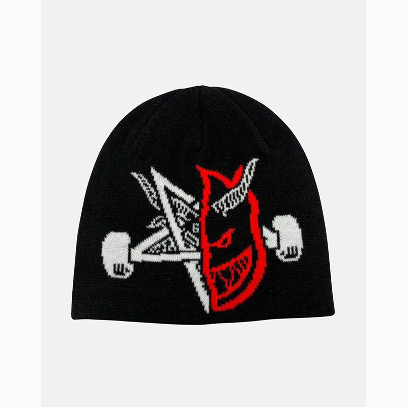Thrasher X Spitfire - Thrash &amp; Burn Skully Beanie - Black