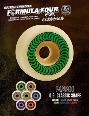 Spitfire - F4 OG Classics Natural 99 Wheels (Set of 4)