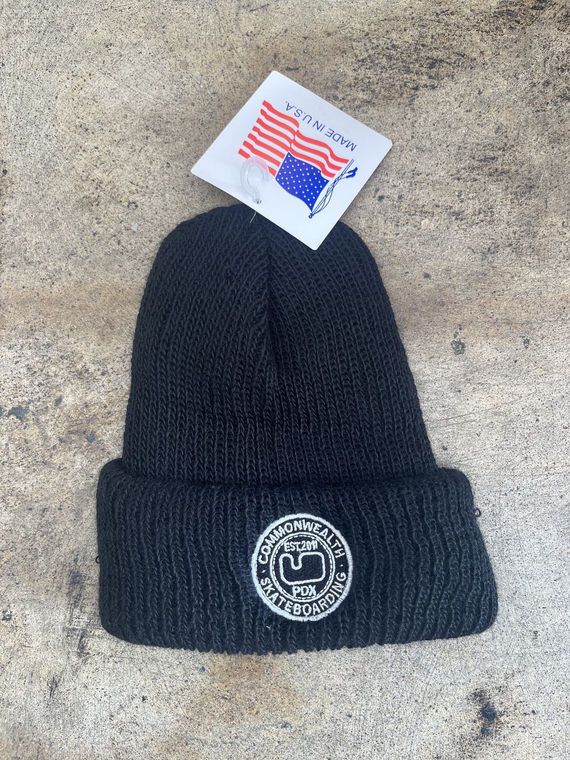 Commonwealth Park Logo Embroidered Beanie, Color: Black