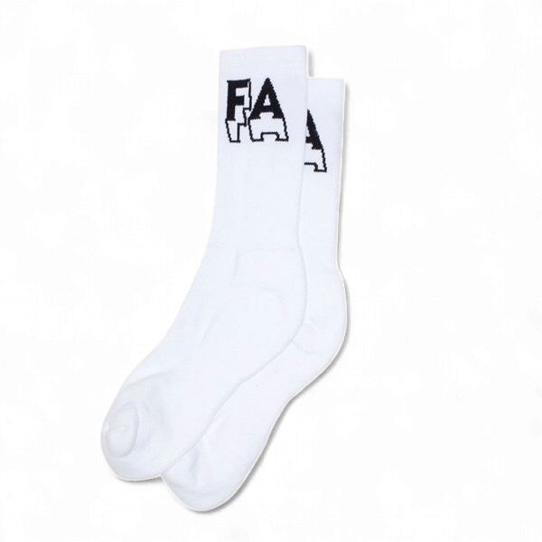 FA - 3D Logo Socks - White