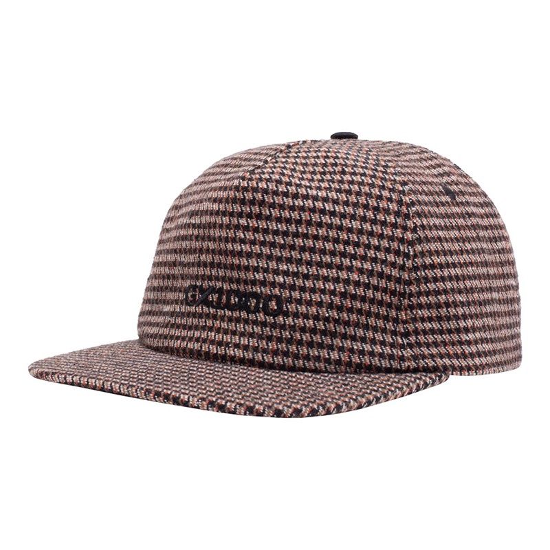 GX1000 - Mini OG Logo Houndstooth Hat, Color: Brown/Black