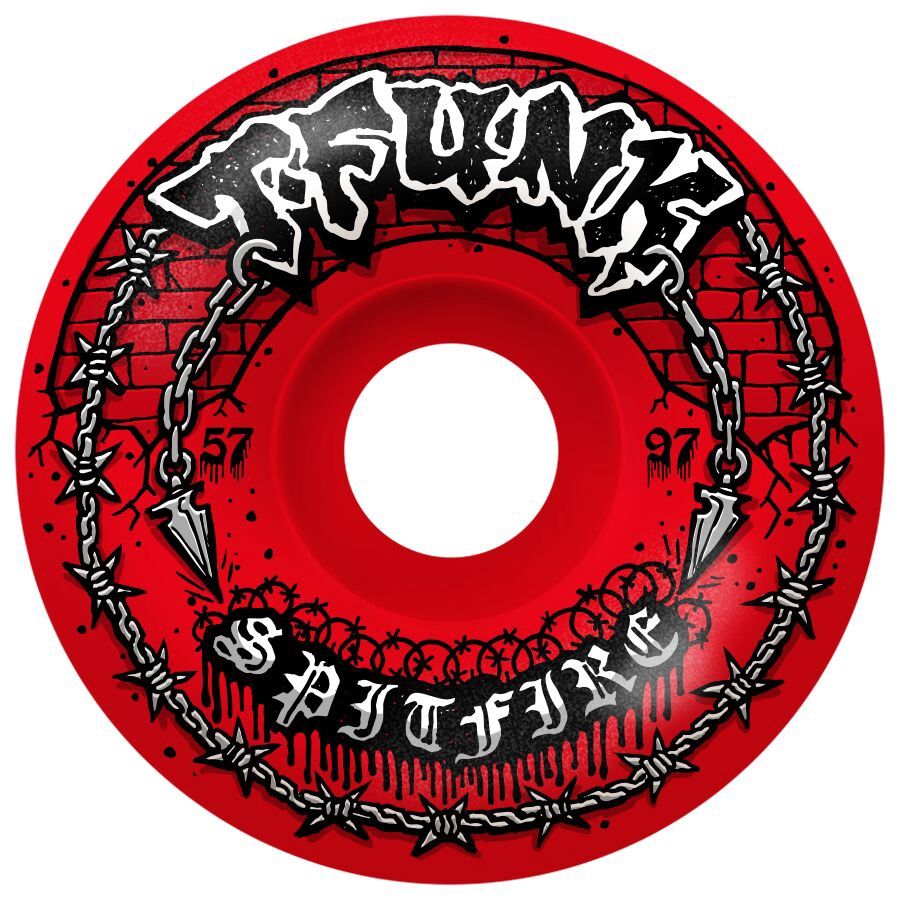 Spitfire - F4 97 T-Funk Raw Radial Full Red 57mm