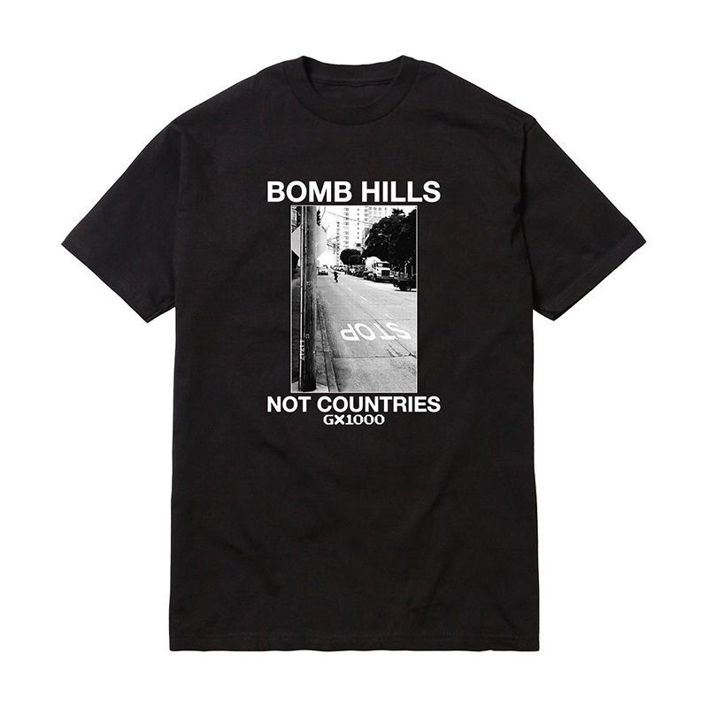 GX1000 - Bomb Hills Tee - Black/White Font