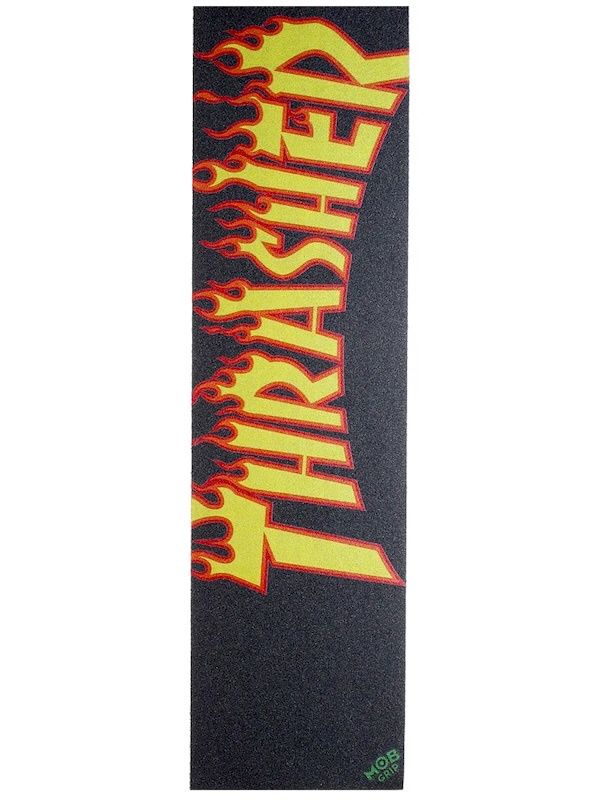 Mob 9" - Thrasher Yellow and Orange Flame Grip (Single Sheet)
