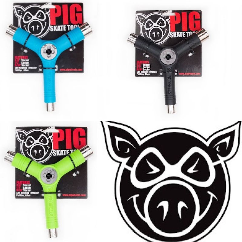 Pig - Tri-Socket Threader Skate Tool (Multi Colors)