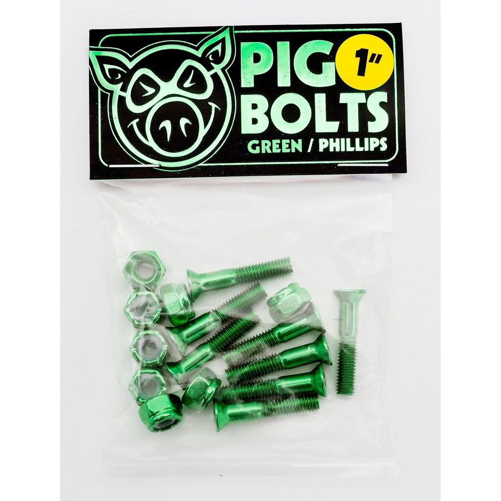 Pig - Hardware Philips 1" (Multi Colors), Color: Green