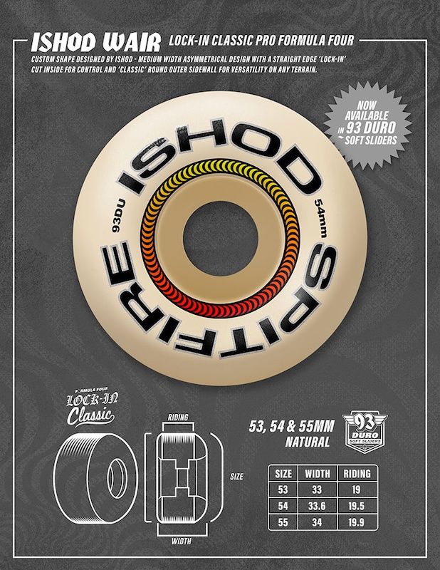 Spitfire - F4 93 Ishod Lock-in Classic Wheels (Set of 4)