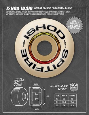 Spitfire - F4 93 Ishod Lock-in Classic Wheels (Set of 4)
